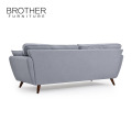 Sofá cinzento da tela do projeto novo luxuoso da forma 2 assentos com bom preço